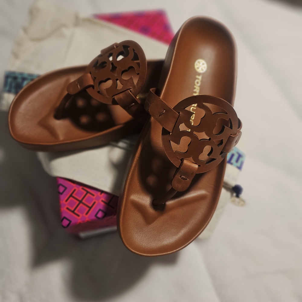 NIB Miller CloudTory Burch Brown Sandals